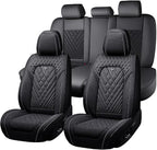 Fit for Toyota Sienna Limited Seat Covers 2014-2026, Nappa Leather, 360° Full Protection, Thick Padding & Memory Foam, Waterproof & Stain-Resistant Car Seat Cover (Standard 5 Seats,Black) by Unknown