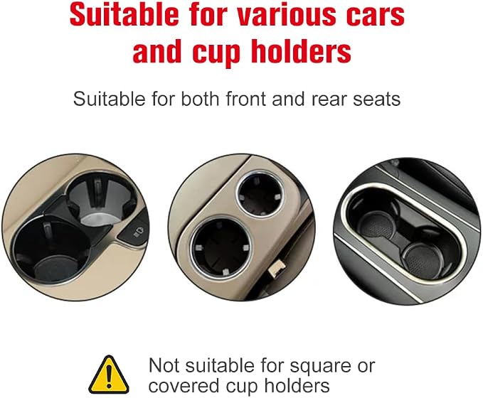 Car Cup Holder Tray，Large Automotive Drink Holder Expander for car，9” Detachable Snack Food Tray Table for Eating, with Phone Slot，Fit for Front & Back Seat - Image 4