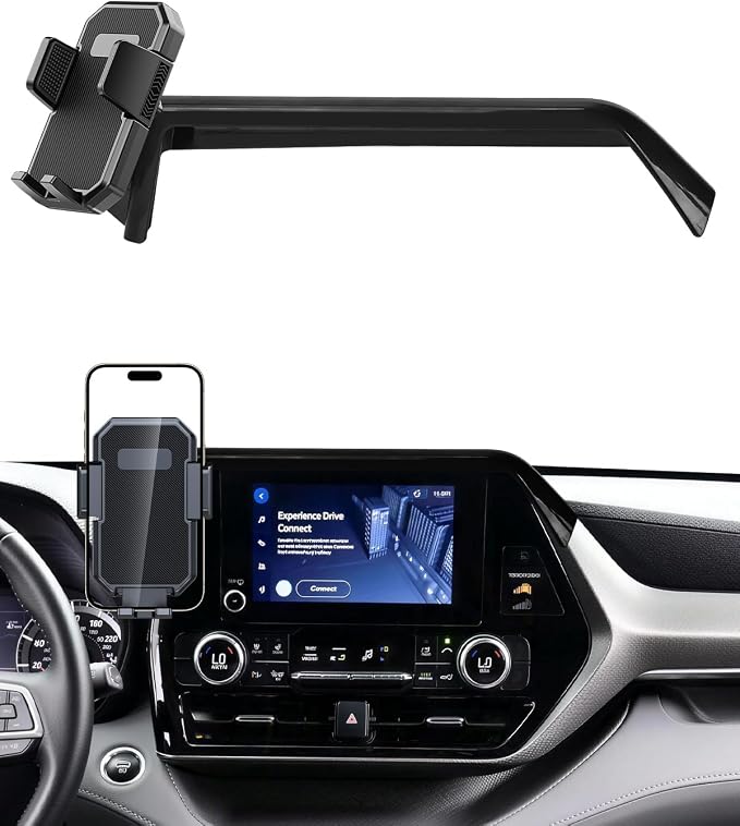 Car Phone Mount for 2020-2026 Toyota Highlander 8-inch Screen Accessories | L/LE/XSE/Hybrid XLE Auto Lock Car Phone Holder 360° Rotation Hands-Free Phone Cradles Not Affect Vent (Not fit 12.3-Inch) by SpecificCarPhoneHolder