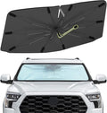 Windshield Sun Shade Umbrella for Toyota Sequoia 2008-2026, Foldable Front Window Sunshade with 360° Rotating Shaft, Custom Fit Car Shades for Sequoia Accessories with UV & Heat Protection by Visufy