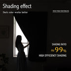 self Adhesive Curtains Portable Blackout Curtain Simple and Easy to Install Bedroom Window Thermal Lnsulated Kitchen Room Darkening Black Small Drapes, 47" W X 59" L, White, 1 Panel - Image 3