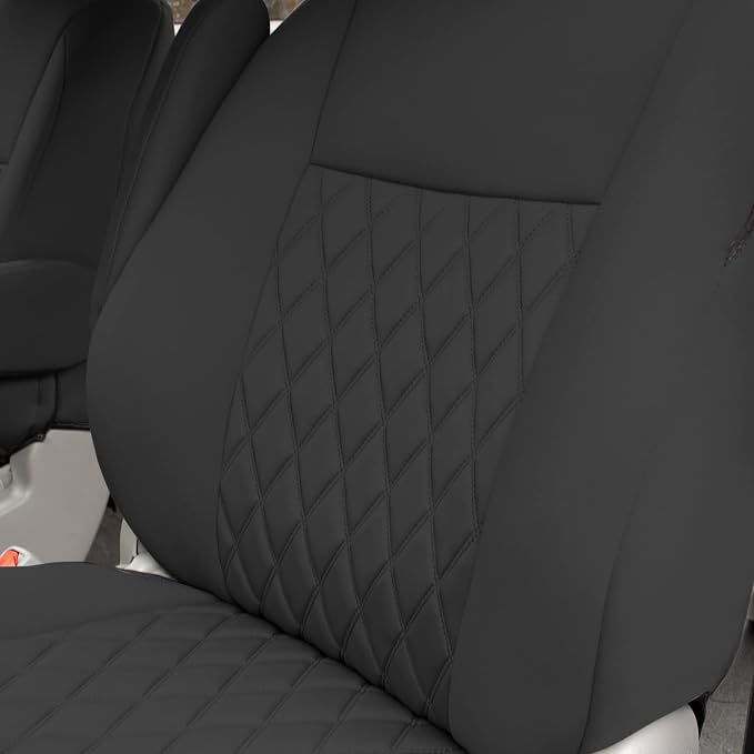 FH Group Custom Fit Car Seat Covers Specifically Made for 2011-2020 Toyota Sienna 7 Seater with Ultraflex Neoprene Water Resistant Automotive Seat Covers - Full Set Black - Image 10