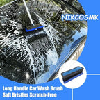 62'' Car Wash Brush with Long Handle, Car Wash Kit with Tire Brush, Tower, Window Squeegee, Chenille Microfiber Car Wash Mop Mitt, Car Cleaning Brush Kit Supplies for Car, Truck, SUV, RV - Image 2