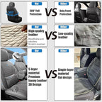 Car Seat Covers Full Set Fit For Toyota Land Cruiser 2000-2026, Pink | Lumbar Support, Premium Faux Leather, Breathable, Anti-Slip, Airbag Compatible, Waterproof, Car Seat Protectors, 2 Row-5Seat - Image 4