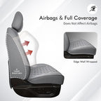 Huidasource 2007-2017 Wrangler JK Custom Seat Covers (Full Set/Gray) | Waterproof Leather Seat Cushion Protector for Jeep Wrangler JK 4-Door Sahara Sport Rubicon - Image 5