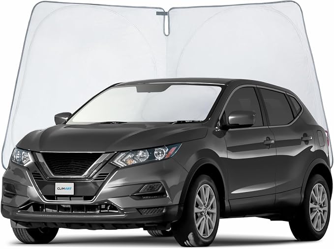 CLIM ART Windshield Sun Shade for Nissan Rogue Sport 2017-2023 SUV - Custom-Fit Foldable Sun Shade - Auto Sunshade - Vehicle Sun Protector - Front Auto Windshield Cover, Car Windshield - WS7003 by CLIMART