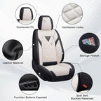 Fit for Toyota Corolla Cross Seat Covers 2022-2026,Premium Leather, 360° Full Protection, Thick Padding & Memory Foam, Waterproof & Stain-Resistant Car Seat Cover Front Set (2 Seat,Cream White) - Image 6