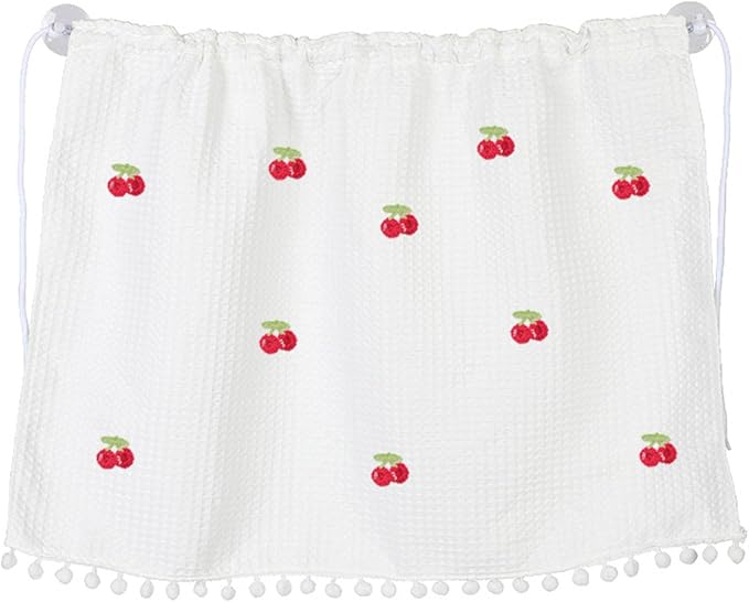 Car Side Window Sun Shade Privacy Curtain for Baby, 25.2"x18.1" Cute Blackout UV Protection Car Window Shades with Suction Cup for Back Seat, Auto Camping Windows Screen Shades (Ten Cherry) - Image 2