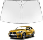 Proadsy Custom Fit 2018-2023 BMW X2 Windshield Sun Shade, Blocks Heat | 240T Heat Shield, Drops Temp 54°F, Blocks 99% UV, Prevents Dashboard Cracking, Summer Parking & Beach Trips, Easy Twist-Fold by Proadsy