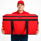 Bodaon Insulated Food Delivery Bag, Grocery Cooler Bag, Red, XXX-Large, 1Pk | Food Warmers for Parties, Catering Supplies for Rideshare, Thermal Bags for Cold and Hot Food Carrier, Pizza Delivery/Picnic - Image 4