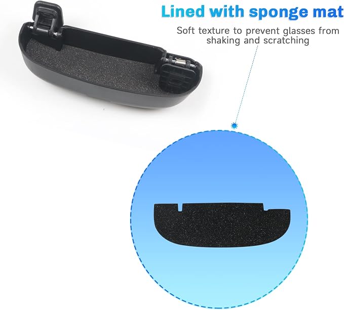 SXCY for 2022-2025 2026 Hyundai Tucson Santa Cruz Glasses Holder Box | 2024-2026 Tucson Santa Cruz Interior Sunglasses Case Holder 2024-2026 Tucson Accessories Handle Replaced Storage(Dark Gray) - Image 4