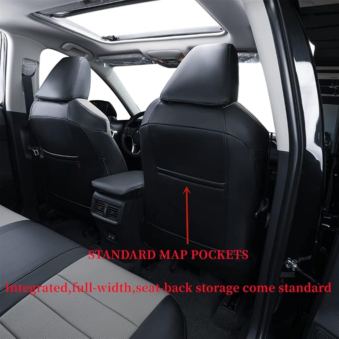 coverdream Custom Seat Covers Compatible with Select Toyota Corolla S,SE,XSE 2014 2015 2016 2017 2018 2019 - Leatherette (Black/Gray,Full Set) - Image 4