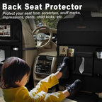 XDV Car Seat Organizers,Multi-functional Back Seat Protectors, Storage Pouches, and Tray Holders (for Cars, Kids, Seat Back and Rear Seats) (Plain Black, 1 Pcs) - Image 3
