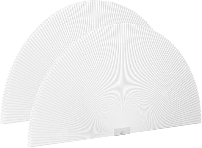 Myshade Arch Window Shades Half Circle Light Filtering Cellular Shades Cordless No Drill Blinds for Windows Half Moon Honeycomb Fabric No Tools Shades Easy Install (2PCS White 72" W X 36" H) by MYSHADE