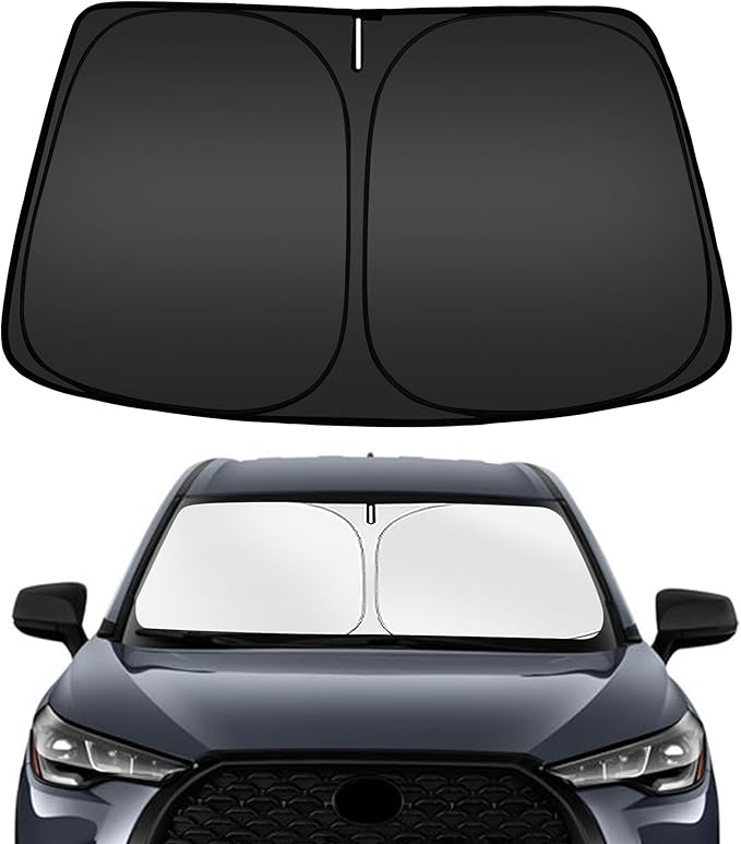 ARISMOTOR Windshield Sun Shade for Toyota Corolla Cross 2022-2026 | Custom Fit, Foldable Front Window Sunshade Sun Visor Protector, Block UV Rays, Keep Car Cooler by ARISMOTOR