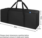 COOLBEBE 36-Inch Large Travel Duffle Bag, 100L Heavy Duty Luggage, Black | Upgrade 2-way Lockable Zippers, Sturdy & Water Resistant for Sports Equipment, Camping & Moving - Image 7