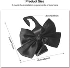 2-Pack Car Seat Headrest Hooks, Handbag Hangers, Black silk | Storage organizer for handbags, clothes, coats and grocery bags; practical interior accessory for most cars and SUVs - Image 3