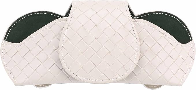KINIVA Sunglasses Holder for Car Visor Leather Glasses Case with Clips for Car Visor Automotive Interior Visor Accessories Apply to All Car Models (09 Beige) - Image 2