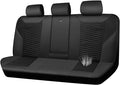 CAR PASS 3D Foam Mesh Leather Back Bench Car Seat Covers,Breathable Rear Seat Cover Universal Fit for Most Cars Sedans SUVs Vans Small Trucks 95% Automotive Backseat, Black by CARPASS