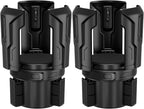 Cup Holder Expander (Adjustable Holder & Base, Auto-Fit Hold, One Button Open), Car Cup Holder Expander for Yeti, Hydro Flask, Nalgene, Owala, Bottles in 2.6"- 4.8" (Black, 2 Pack) by Zeyitian