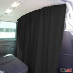 OMAC 54" x 71" Cab Divider Van Cabin Curtain Campervan Kit Black - Image 6