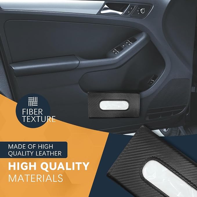 ASUBHA Car Tissue Holder, Sun Visor Organizer, Rectangular Sun Visor Napkin, Visor Accessories Car Napkin Holder Universal for Cars, SUVs, Trucks (Black) - Image 6