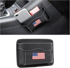 Moly Magnolia PU Leather Car Seat Side Pocket Organizer, Multicolor/Flag | holds phones pens and cards, console door or narrow-gap placement, fits most cars, SUVs, and trucks, car interior accessories by Moly+Magnolia