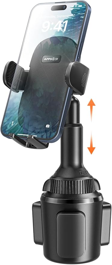 APPS2Car Universal Car Cup Phone Holder | Quick Extension Long Arm | 360° Swivel | Adjustable for iPhone, Samsung, Google, and All Smartphones | Stable & No Shake Design - Image 7