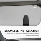 Magnetic Sunglass Holder for Car Visor, Leather Vehicle Sunglass Hanger Clamp Card Holder with Magnet, Universal Eyeglass Clamp Visor Ticket Organizer for Cars Trucks SUVs (Black) - Image 6