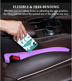 IHOTDER 2PCS Car Seat Gap Filler,Super Flexible Car Side Seat Gap Filler CCar interior Accessories,Universal Car Organizer Between Seats for Tightly Filling Seat Gaps (Purple/2PCS)… - Image 4