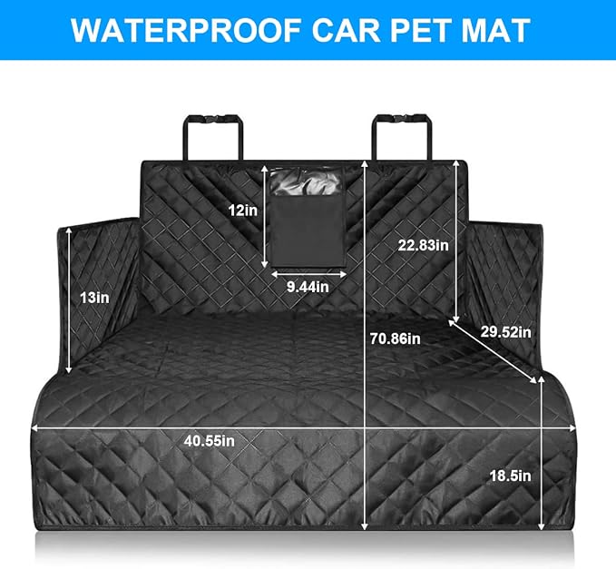 Blilo Cargo Liner for Pet, Waterproof Non-Slip Durable Dog Cargo Cover Mat Universal for Cars, SUV, Minivan with Bumper Flap Protector, Large Size - Image 2