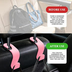 4PCS Car Seat Headrest Hooks, Purse Hook for Car | Car Headrest Hidden Hook, Car Interior Accessories Multi-Use Portable Headrest Organizer Holder for Purse Handbag Coats - Image 7