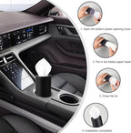 DXNQ 4 PCS Car Tissues Holder, Car Cup Holder Refillable Travel Tissues Tube with Facial Tissues, Portable Cylinder Round Tissue Boxes Container Decor for Car Office Home (Black) - Image 5