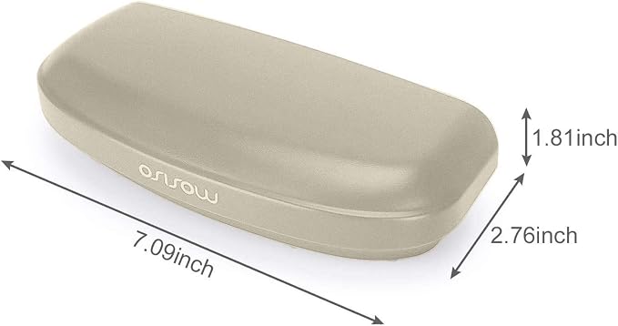 MOSISO Car Visor Sunglasses Case, ABS Eyeglasses Holder Protective Box | Universal Automotive Clip Eyewear Hard Shell Storage Organizer with Magnetic Closure and Double Card Clamp, Beige - Image 6