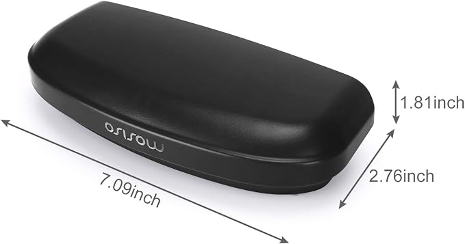 MOSISO Car Visor Sunglasses Case, ABS Eyeglasses Holder Protective Box | Universal Automotive Clip Eyewear Hard Shell Storage Organizer with Magnetic Closure and Double Card Clamp, Piano Black - Image 6