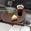 Car Tray Table & Car Laptop Desk with 360° Rotation & Phone Holder - Wooden Cup Holder Table, Car Laptop Mount & Food Tray Compatible with Tesla Model Y/3/S and Most Vehicles Walnut by AXVLUCarStudio%C2%AE