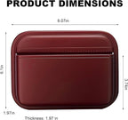 Car Seat Side Pocket Organizer, Mini Leather Auto Door Storage Bag Console Side Organizer, Multifunctional Seat Gap Pocket Storage Pouch for Phone Pen Key Sunglass (Wine Red) - Image 2