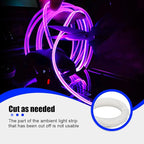 9.84FT EL Wire Interior Car LED Strip Lights, USB Neon Vehicle Ambient Lighting with Fiber Optic, Sound Music Active Automotive Inside Decorations Lamp Strip, Universal Fit - Image 7