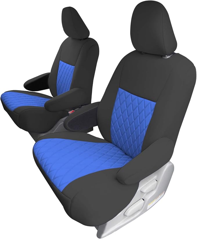 FH Group Custom Fit Car Seat Covers Specifically Made for 2011-2020 Toyota Sienna 7 Seater with Ultraflex Neoprene Water Resistant Automotive Seat Covers - 2nd Row Blue by FHGroup