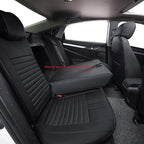 EKR Civic Seat Covers Custom Fit for Honda Civic(Sedan) 2019 2020 2021 Sport(Rear Split No Armrest),Waterproof Leather Car Seat Cover Full Set,Faux Leather(Black) - Image 4