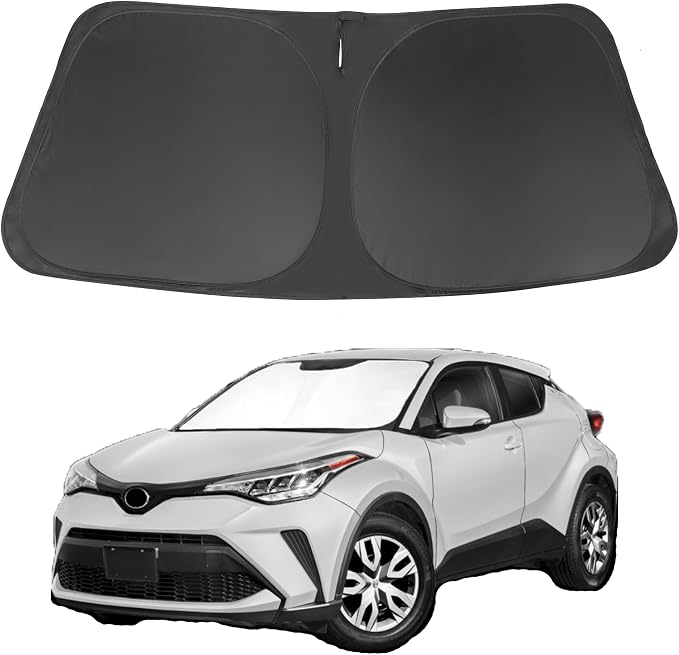 Windshield Sun Shade for for 2018-2023 Toyota CHR Accessories | Full covered, Foldable & Durable, Block UV Rays, Reduce Heat, Easy to install, Keep Car Cooler by LHFLIVE