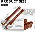 Stacool 2PCS New Car Seat Gap Filler with 2 Storage Areas,Stylish Car Seat Gap Storage for Stabilizing Phone,Keys Wallet,Universal Car Seat Gap Filler Organizer (Carbon Brown) - Image 2