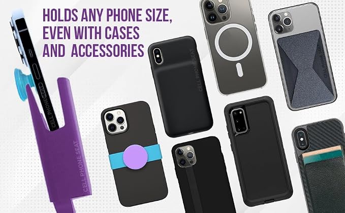 Cup Holder Phone Holder Mount for Car - Universal Adjustable Expander Cradle Hands-Free Driving - Compatible with All Smartphones Car Mount for iPhone Samsung Google Android Mobile Accessories Purple - Image 4