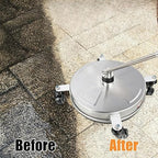 Hourleey 16" Pressure Washer Surface Cleaner, Stainless Steel Surface Cleaner with 4 Wheels for Concrete, Patio, Sidewalk, Deck, Pathway 1/4" Quick Connector, 2 Extension Wand, 4000 PSI - Image 3