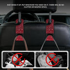 Car Seat Headrest Hook, Automotive Seat Back Organizers, 2PCS | Bling Rhinestone Headrest Hooks with Universal Design, Car Interior Accessories for Holding Handbags Clothes Purses Bottles - Image 5
