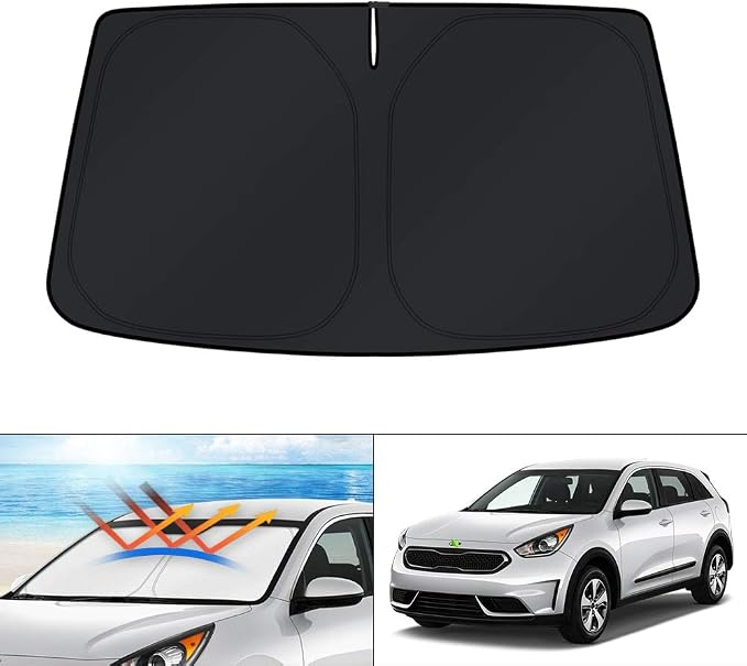 KUST Windshield Sun Shade for Kia NIRO 2017-2022 Accessories Sunshade Sun Visor Protector Foldable Blocks UV Rays Keep Your Car Cooler by KUST