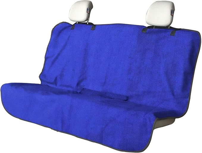 Back Seat Cover for Car Trucks Van SUV Jeep,Waterproof Rear Bench Towel Seat Covers for Dogs and Kids,Automotive Backseat Protector (Blue) by LoyaGour