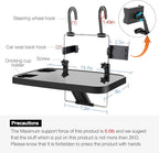 Foldable Car Seat Back Portable Tray with Phone Mount for Food Dining Drink and Laptop, Hanging Car Steering Wheel Tray(Upgrade) - Image 5