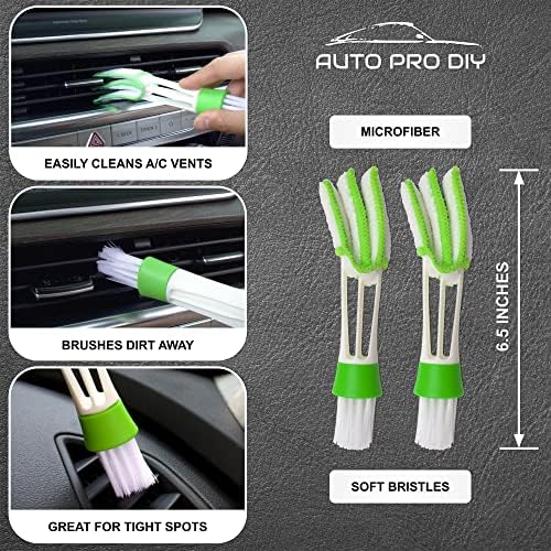 11 Piece Car Detailing Kit Set - Car Wheels, Exterior, Interior Cleaning Detail Supplies - Boars Hair, Stainless Steel Wire, Duster Brushes - Image 4