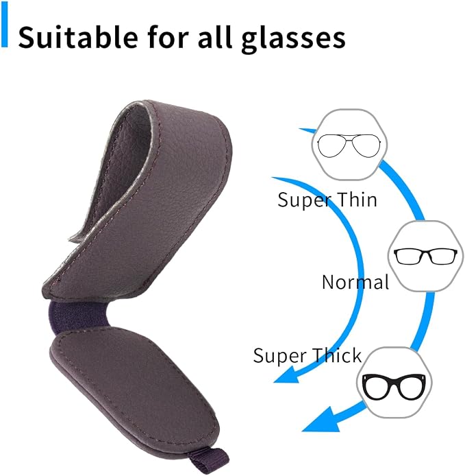 Yuoyar 2 Packs Magnetic Sunglass Holder for Car Visor (Purple) | Magnetic Interior Car Accessories - Image 5